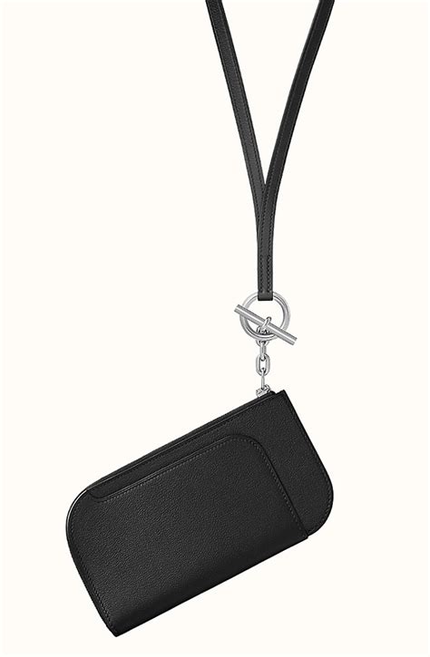 hermes black shoulder strap|hermes phone case with strap.